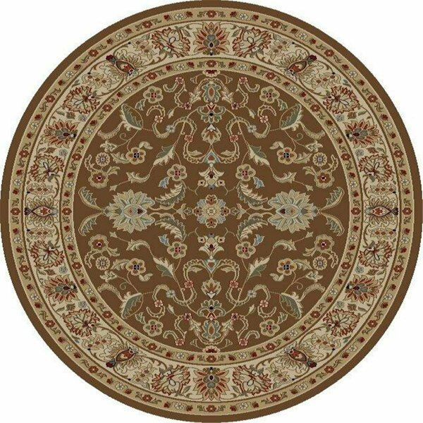Concord Global Trading 5 ft. 3 in. Ankara Agra - Round, Brown 65180
